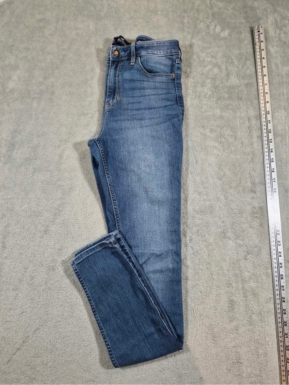 Hollister High-Rise Skinny Jeans Medium Vintage Wash W27 L32